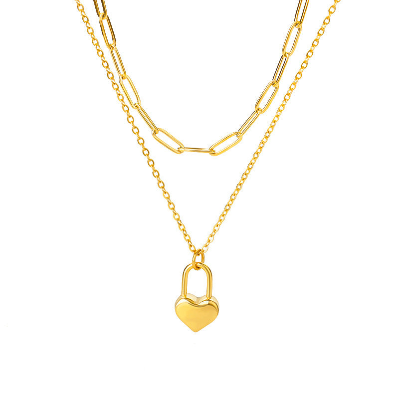 Gold Heart Pendant Necklaces - Stainless Steel Love Chains for Women | Elegant European Jewelry