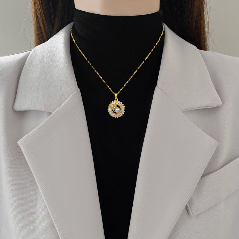 Graceful Circles – 2-Piece Gold-Plated Jewelry Se