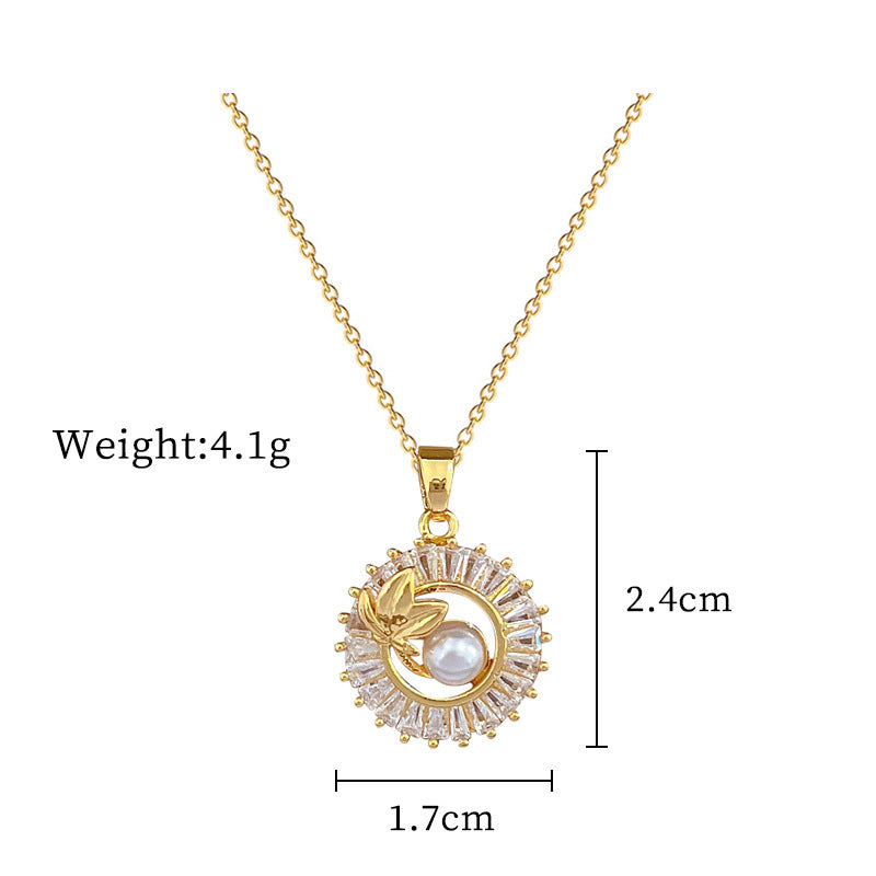 Graceful Circles – 2-Piece Gold-Plated Jewelry Se