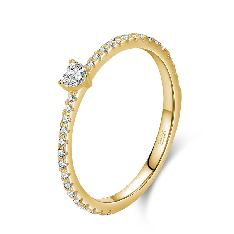 Sterling SilverS925 Romance Ring - Unique Heart Shape with Seiko Precision